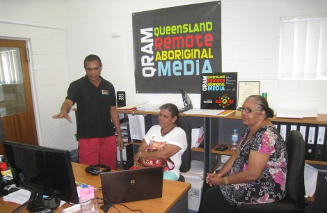 QRAM's Gilmore Johnston with Francine George and Susan Sewter