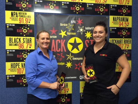 Dei Gould (Hinterland Aviation) with QRAM's Lacey Remedio